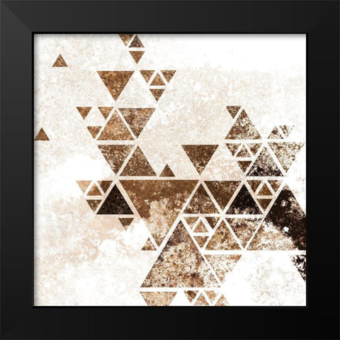 Triangles in Copper 2 Black Modern Wood Framed Art Print by Allen, Kimberly