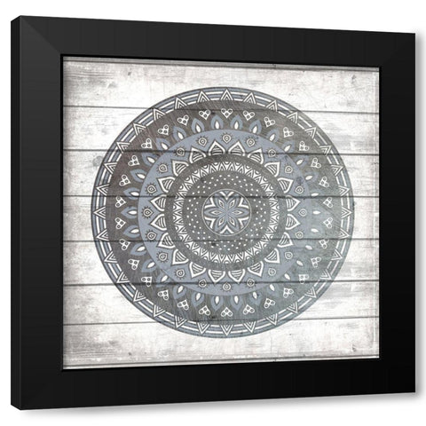Aged Mandala 1 v2 Black Modern Wood Framed Art Print by Kimberly, Allen