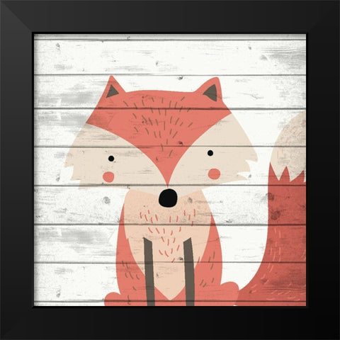 Woodland Creatures 1 Black Modern Wood Framed Art Print by Allen, Kimberly