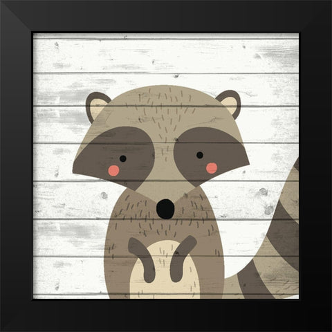 Woodland Creatures 3 Black Modern Wood Framed Art Print by Allen, Kimberly