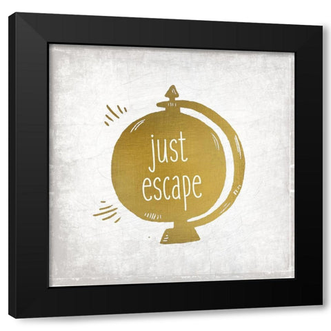 Just Escape 1 Black Modern Wood Framed Art Print with Double Matting by Kimberly, Allen