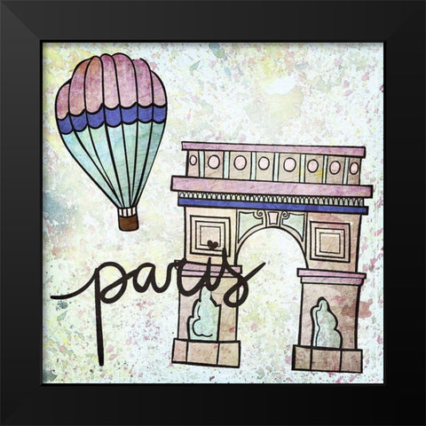 Merci 2 Black Modern Wood Framed Art Print by Kimberly, Allen