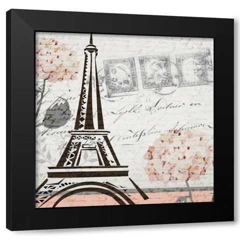 Hydrangea Paris Grey  1 Black Modern Wood Framed Art Print with Double Matting by Kimberly, Allen