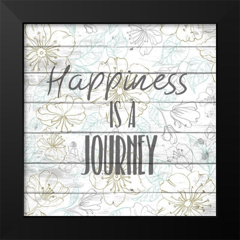 Happiness 1 Black Modern Wood Framed Art Print by Kimberly, Allen