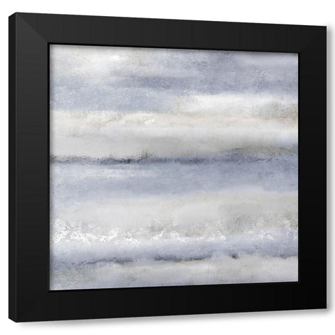 Soft Layers Of Blue 1 Black Modern Wood Framed Art Print with Double Matting by Allen, Kimberly