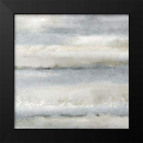 Soft Layers of Blue 1 Black Modern Wood Framed Art Print by Kimberly, Allen