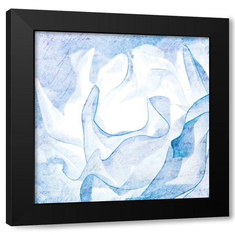Blue Rose Black Modern Wood Framed Art Print by Kimberly, Allen