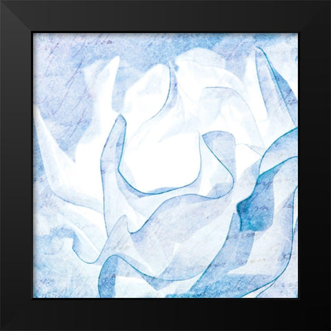 Blue Rose Black Modern Wood Framed Art Print by Kimberly, Allen