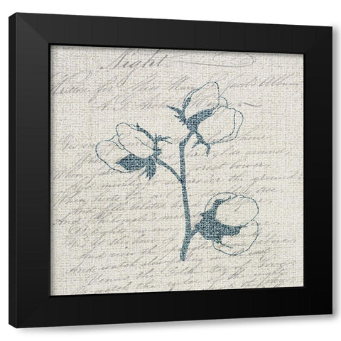 Cotton Blossoms 2 Black Modern Wood Framed Art Print with Double Matting by Kimberly, Allen