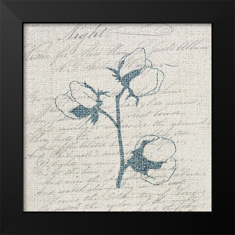 Cotton Blossoms 2 Black Modern Wood Framed Art Print by Kimberly, Allen