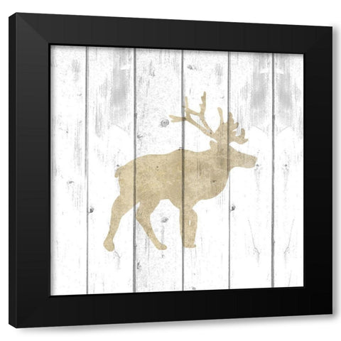 Counting Antlers 1 Black Modern Wood Framed Art Print with Double Matting by Kimberly, Allen