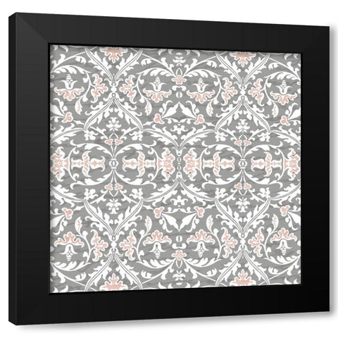 Hydrangea Paris Grey Pattern 1 Black Modern Wood Framed Art Print by Kimberly, Allen