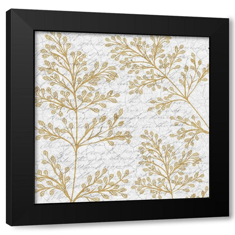 Botanical Square A Black Modern Wood Framed Art Print by Kimberly, Allen