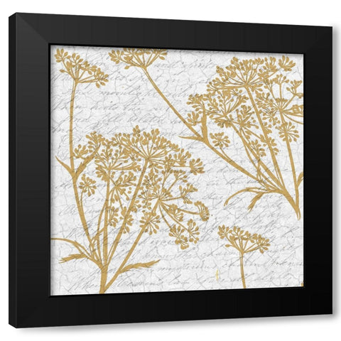 Botanical Square B Black Modern Wood Framed Art Print with Double Matting by Kimberly, Allen