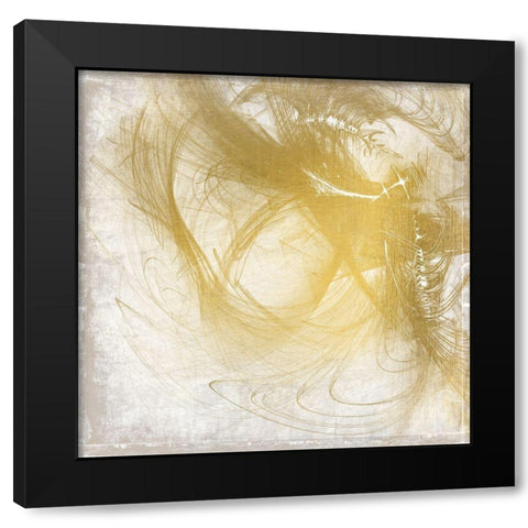 Organic Burst 1 Black Modern Wood Framed Art Print with Double Matting by Kimberly, Allen