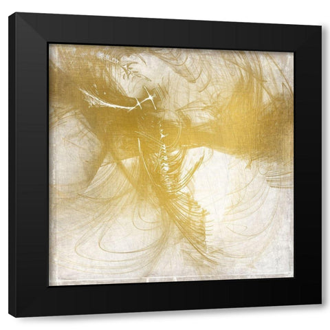 Organic Burst 2 Black Modern Wood Framed Art Print with Double Matting by Kimberly, Allen