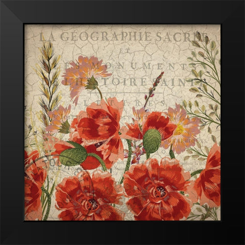 Springtime Blooms Black Modern Wood Framed Art Print by Kimberly, Allen