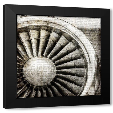 Urban Propeller 1 Black Modern Wood Framed Art Print by Kimberly, Allen