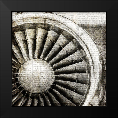 Urban Propeller 1 Black Modern Wood Framed Art Print by Kimberly, Allen