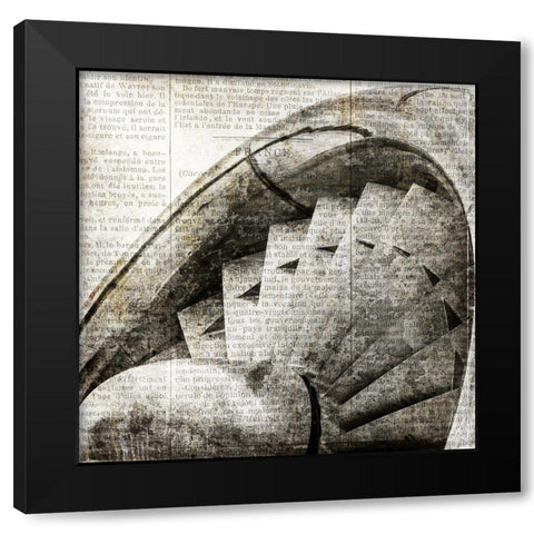 Urban Propeller 2 Black Modern Wood Framed Art Print by Kimberly, Allen