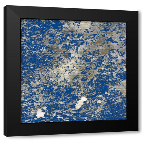Splashes of Gold Black Modern Wood Framed Art Print with Double Matting by Kimberly, Allen