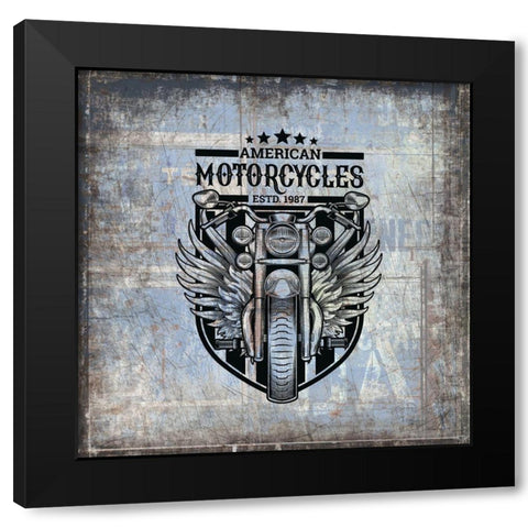 American Motorcycle 2 Black Modern Wood Framed Art Print by Kimberly, Allen