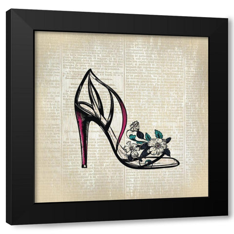 High Heel News 2 Black Modern Wood Framed Art Print with Double Matting by Kimberly, Allen