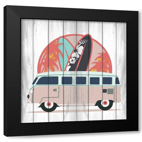 California Surf 1 Black Modern Wood Framed Art Print by Kimberly, Allen