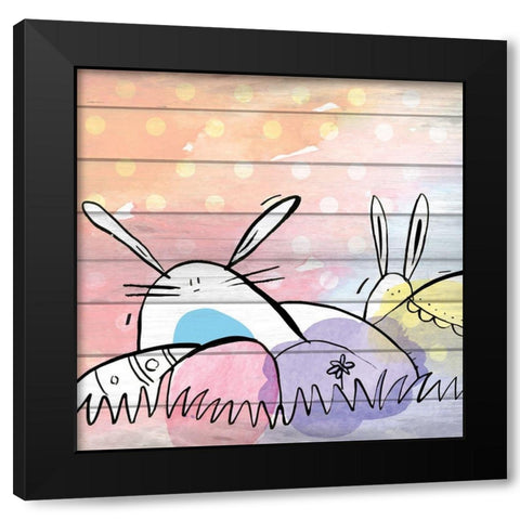 Searching for Eggs 3 Black Modern Wood Framed Art Print by Kimberly, Allen