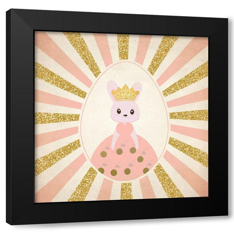 Bunny Princess 1 Black Modern Wood Framed Art Print by Kimberly, Allen