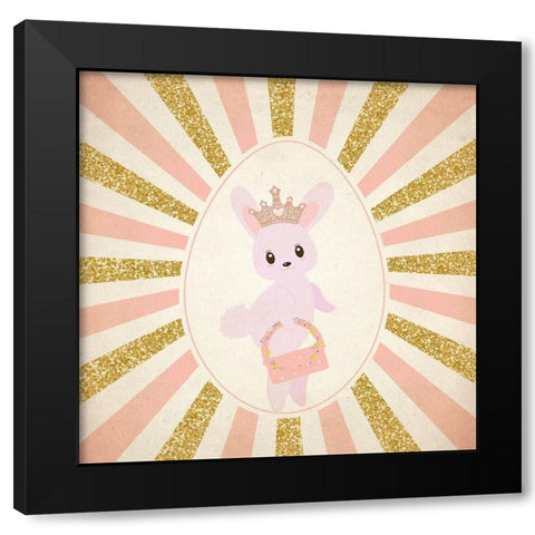 Bunny Princess 2 Black Modern Wood Framed Art Print by Kimberly, Allen