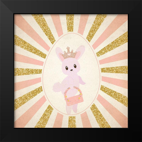 Bunny Princess 2 Black Modern Wood Framed Art Print by Kimberly, Allen