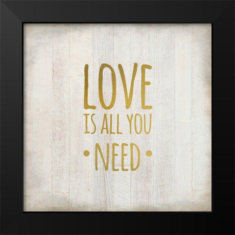 Always Love 2 Black Modern Wood Framed Art Print by Kimberly, Allen