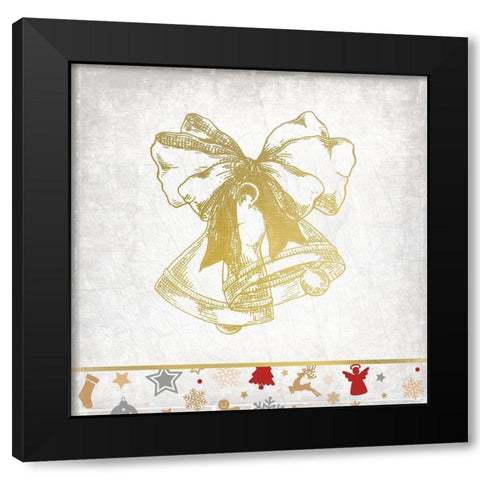 Christmas Jingle 3 Black Modern Wood Framed Art Print with Double Matting by Kimberly, Allen
