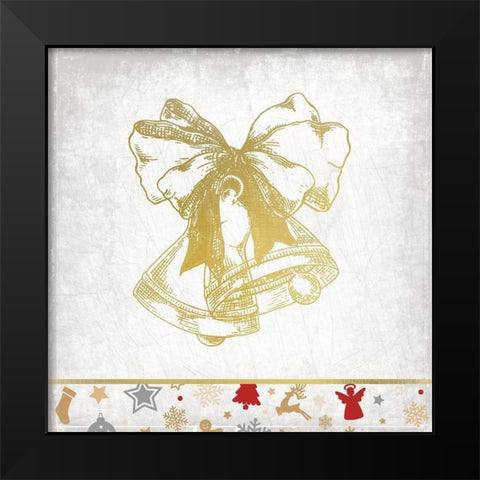 Christmas Jingle 3 Black Modern Wood Framed Art Print by Kimberly, Allen