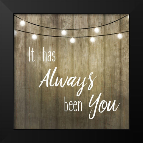 Love Lights 1 Black Modern Wood Framed Art Print by Kimberly, Allen