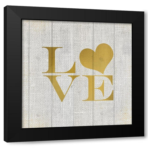 LOVE Black Modern Wood Framed Art Print by Kimberly, Allen