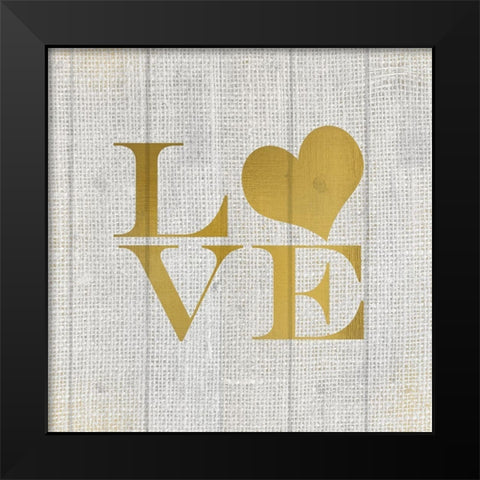 LOVE Black Modern Wood Framed Art Print by Kimberly, Allen