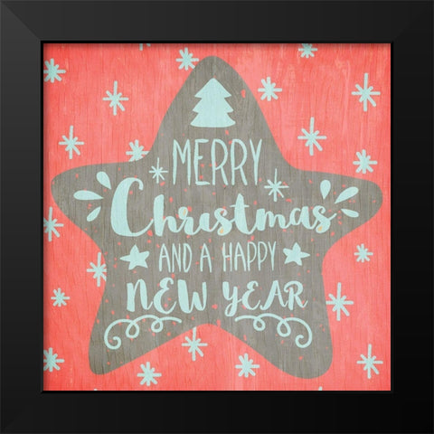 Merry and Bright 1 Black Modern Wood Framed Art Print by Kimberly, Allen