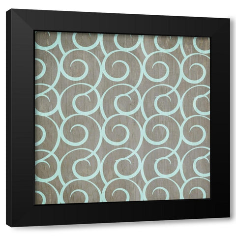 Merry and Bright Pattern 2 Black Modern Wood Framed Art Print by Kimberly, Allen