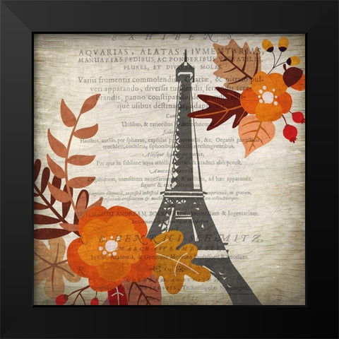 Paris in the Fall 1 Black Modern Wood Framed Art Print by Kimberly, Allen