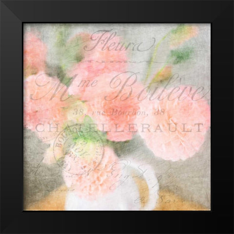 Fleur Postale Black Modern Wood Framed Art Print by Allen, Kimberly