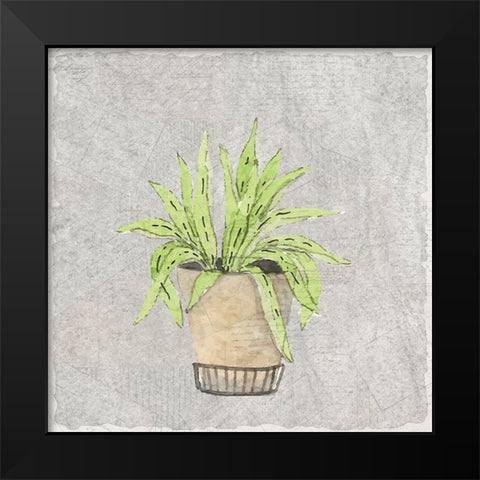 Potted Succulents 2 Black Modern Wood Framed Art Print by Kimberly, Allen