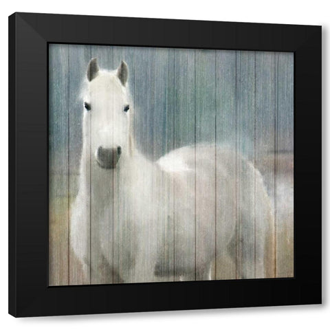 Serenity White Black Modern Wood Framed Art Print by Allen, Kimberly