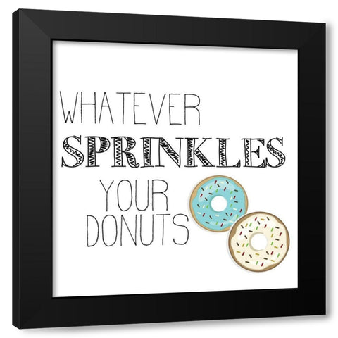 Donut 3 Black Modern Wood Framed Art Print by Kimberly, Allen