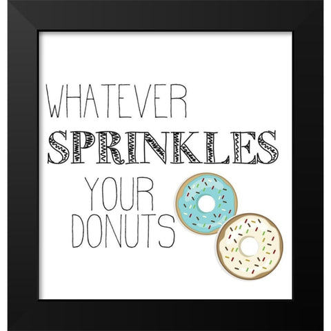 Donut 3 Black Modern Wood Framed Art Print by Kimberly, Allen