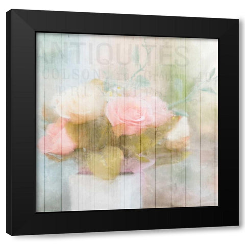 Antique Peonies Black Modern Wood Framed Art Print by Allen, Kimberly