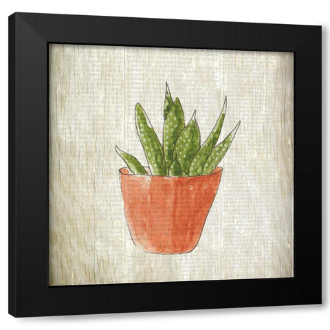 Spring Cactus 3 Black Modern Wood Framed Art Print with Double Matting by Kimberly, Allen