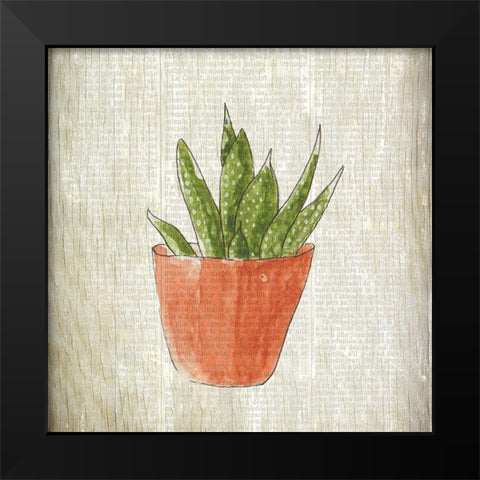 Spring Cactus 3 Black Modern Wood Framed Art Print by Kimberly, Allen