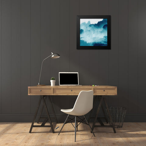 Mountain Mist Teal 2 Black Modern Wood Framed Art Print by Allen, Kimberly
